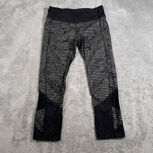 Lululemon Pace Rival Crop Full-On Luxtreme 23" Leggings Pant Womens Size 6 Black